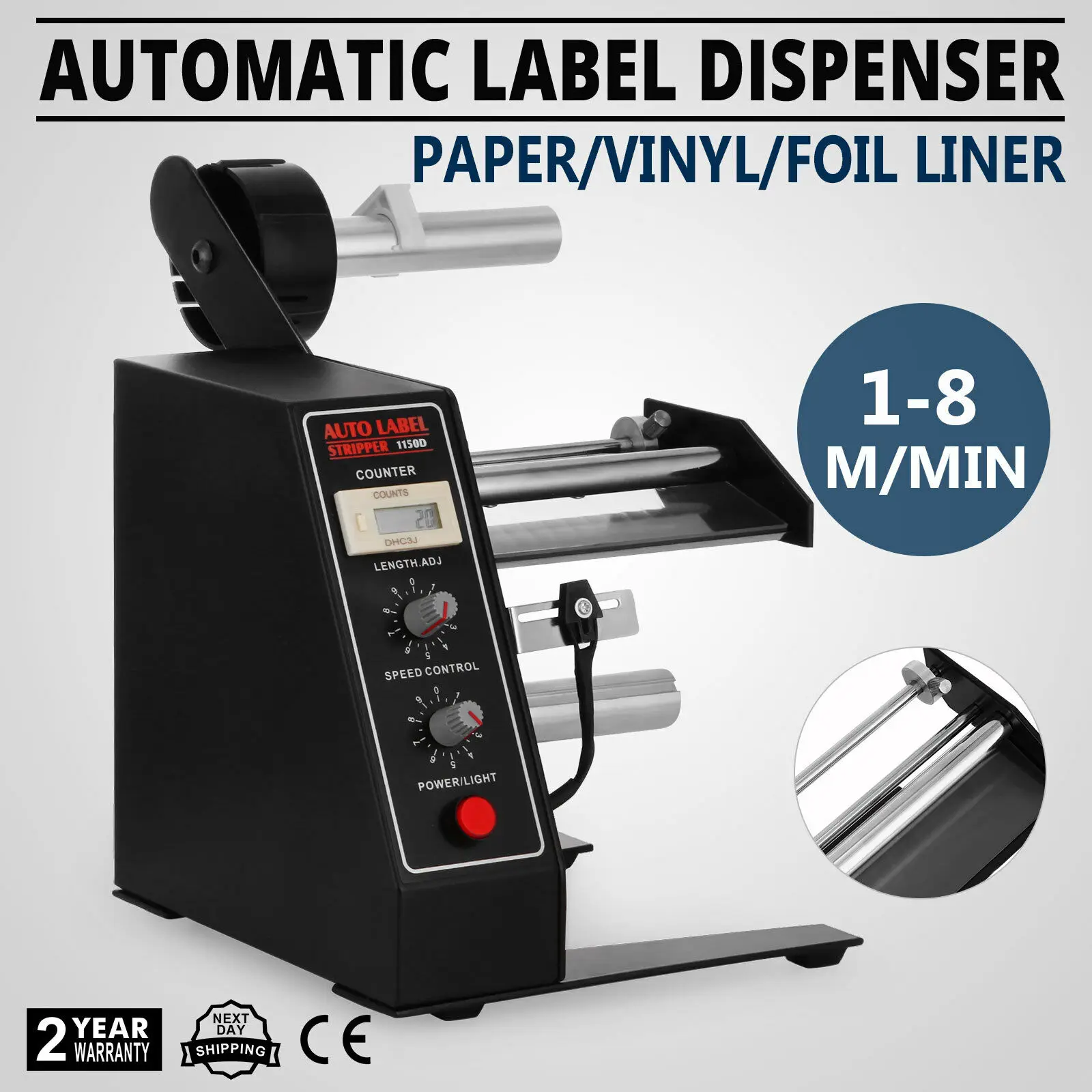 

Automatic Label Dispenser AL-1150D 1-8 M/Min Stripper Separating Device Sticker