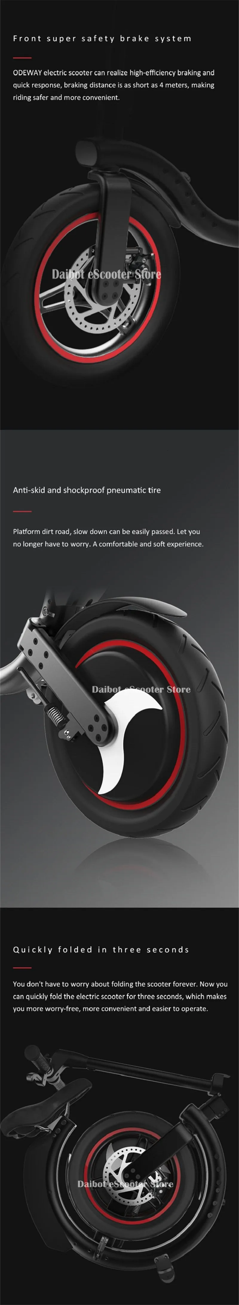 14 Inch Folding Electric Scooter 2 Wheel Electric Scooters 500W Portable Electic Bike with APP (10)
