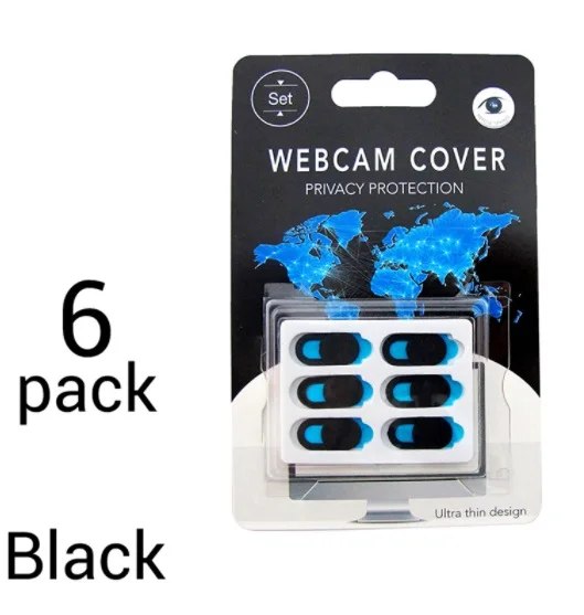Black 6pcs pack Чехол для веб-камеры 0,7 мм Тонкий веб-чехол для камеры подходит для ноутбука, настольного компьютера, ПК, Macboook Pro, iMac, Mac Mini, компьютера, смартфона - Цвет: Black 6pcs pack