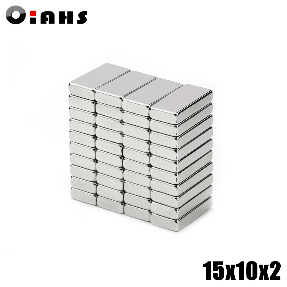 10 шт. 15x10x2 неодимовый магнит 15*10*2 мм N35 NdFeB Блок супер мощный сильный постоянный