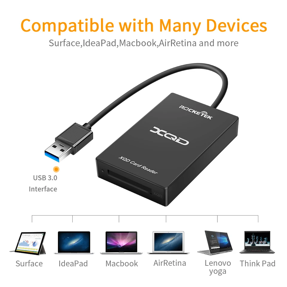 CATECK Lettore Di Schede XQD USB 3.0: 2 Slot (XQD + SD), Per Fotografi Professionisti - 2