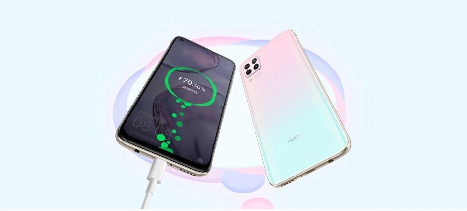 huawei Nova 6 SE, 8 ГБ, 128 ГБ, Kirin 810, четыре ядра, 6,4 дюймов, FHD, 2310x1080 P, полный экран, 48мп, четырехъядерный, камера, 4200 мАч, большая батарея