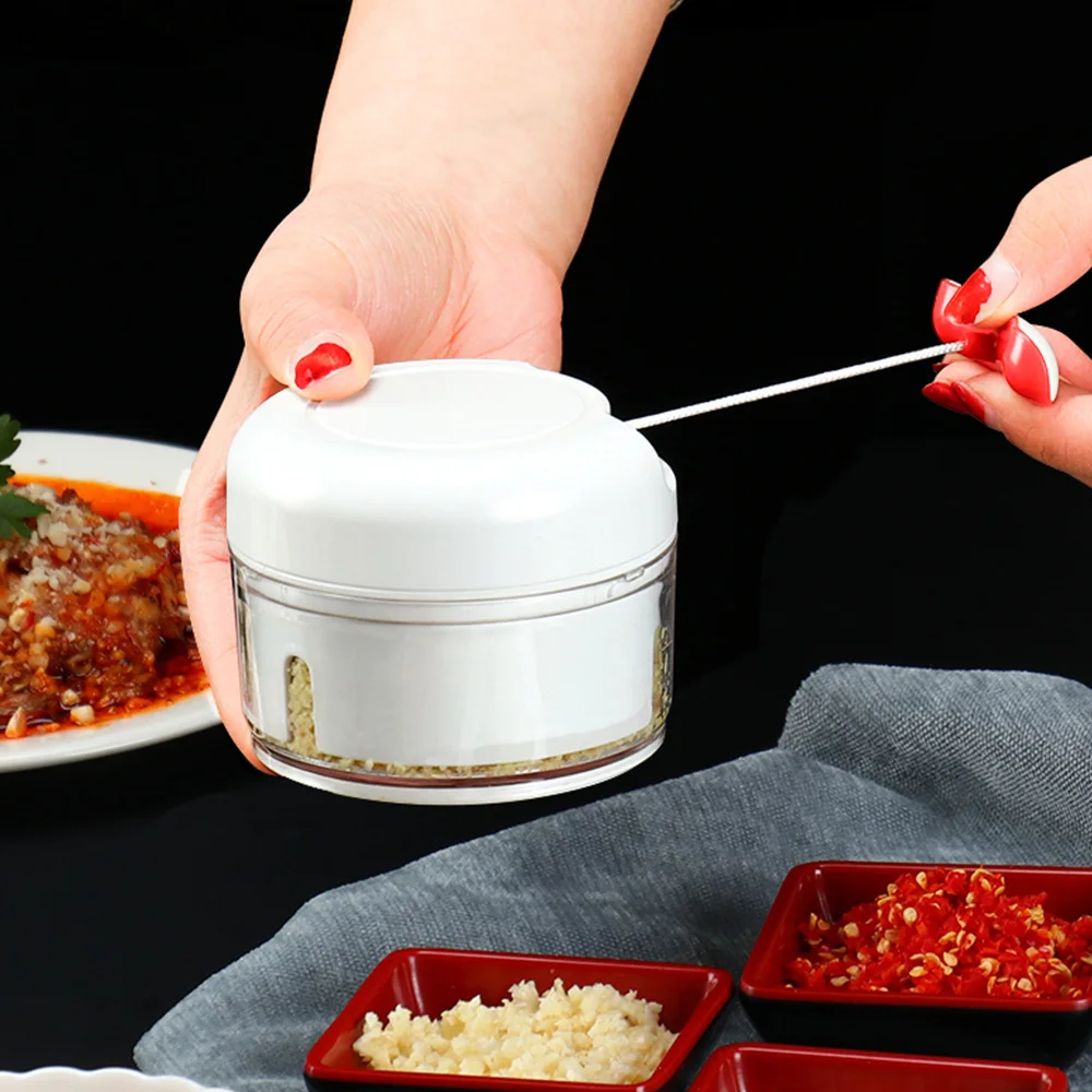 Garlic Grater Mini Portable ABS Stainless Steel Garlic Press Chopper Slicer Rotating Grinder Slicer Crusher Home Kitchen Tools