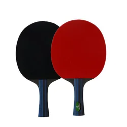 Professional Table Tennis Bat Racket Long Short Handle Ping Pong Paddle Bat Practice Pimples In With 3 Balls Carry Bag