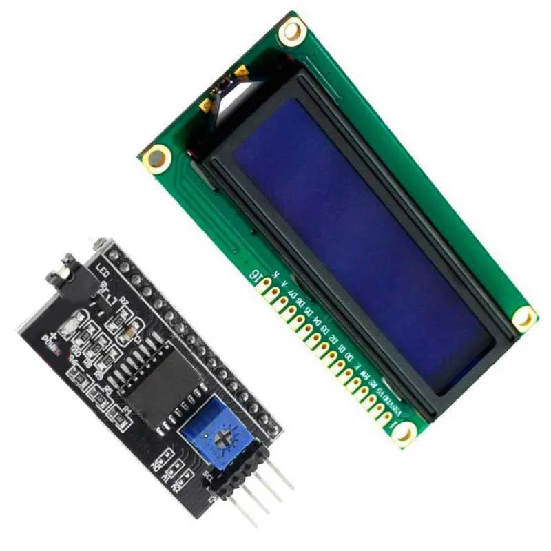 Экран ЖК-дисплей модуль 16x2 HD44780 1602+ IIC/I2C PCF8574T для Arduino 5V 1602 lcd 2004 высокого качества