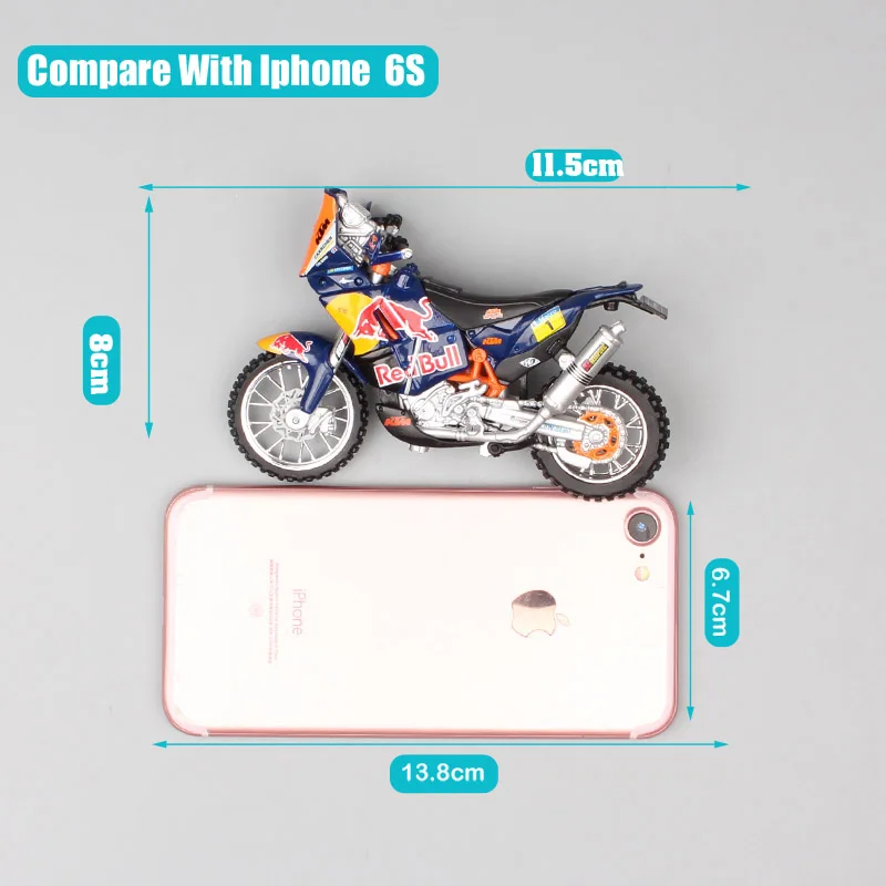 Goede 1 18 Schaal Bburago Ktm 450 Rally 2013 Rider No.1 1 Macro Red Bull Racing Motocross Enduro Motorfiets Diecasts   Toy voertuigen Model