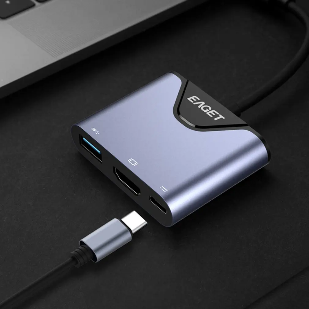 3 в 1 type-C USB HDMI Кабель-адаптер конвертер внешняя Видео Графика расширение для ноутбуков компьютеров телевизоров