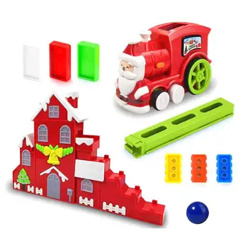 

2020 Dominos Car Electric Model Juguetes Vehicle Educational Home Toys Blocks Train Domino Game for Children Boy Girl