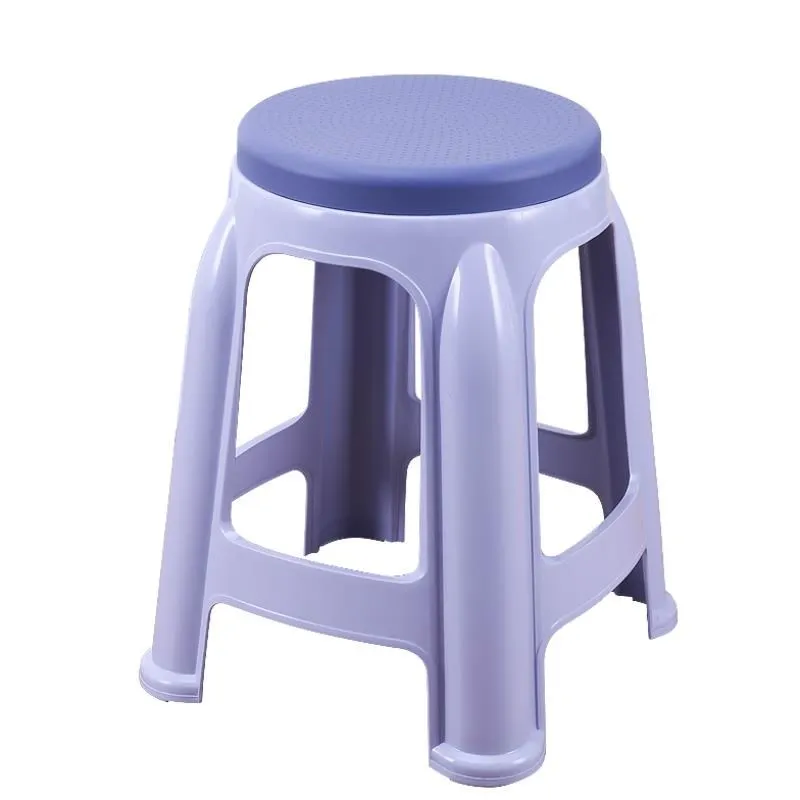 

Plastic stools home meeting dining chair stool adult thickened living room European square stool non-slip round stool high stool