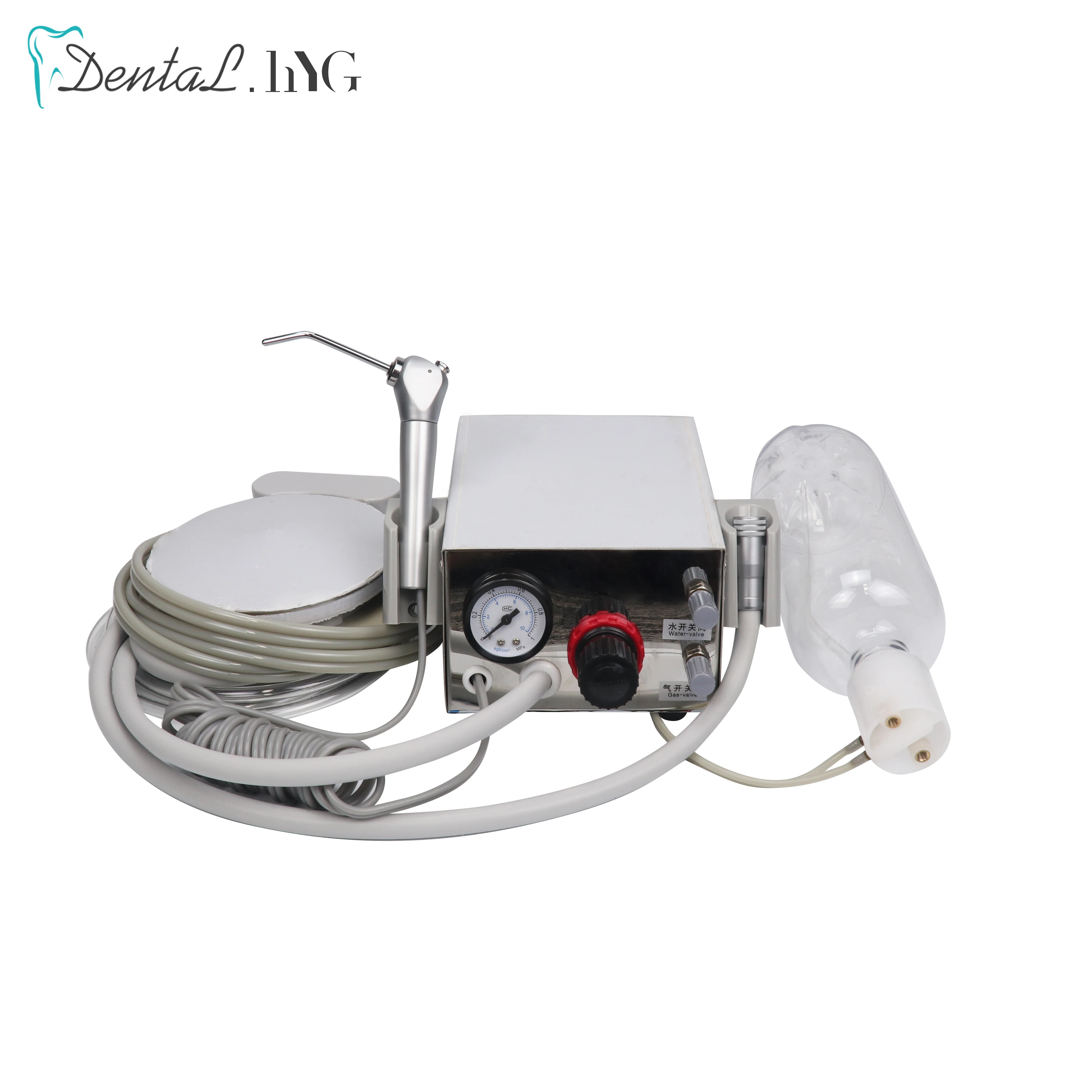 Dental da Turbina Vias do Compressor de ar Furos os Dentes Clareiam o Equipamento Dental de Aço a Unidade Portátil Trabalha com a Seringa de 3 Inoxidável 2 – 4 Que