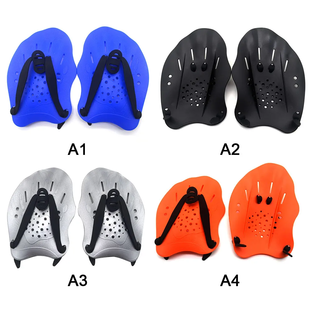 

Swimming Paddles Training Adjustable Hand Webbed Gloves Pad Fins Flippers For Men Women Kids