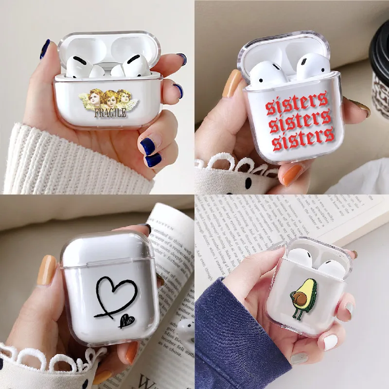Чехол для наушников Apple iPhone AirPods Pro с изображением сердца ангела королевы розы