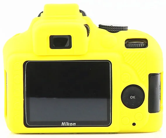 Yellow Силиконовая кожа брони чехол корпус протектор для Nikon D3300 DSLR цифровой камеры - Цвет: Yellow