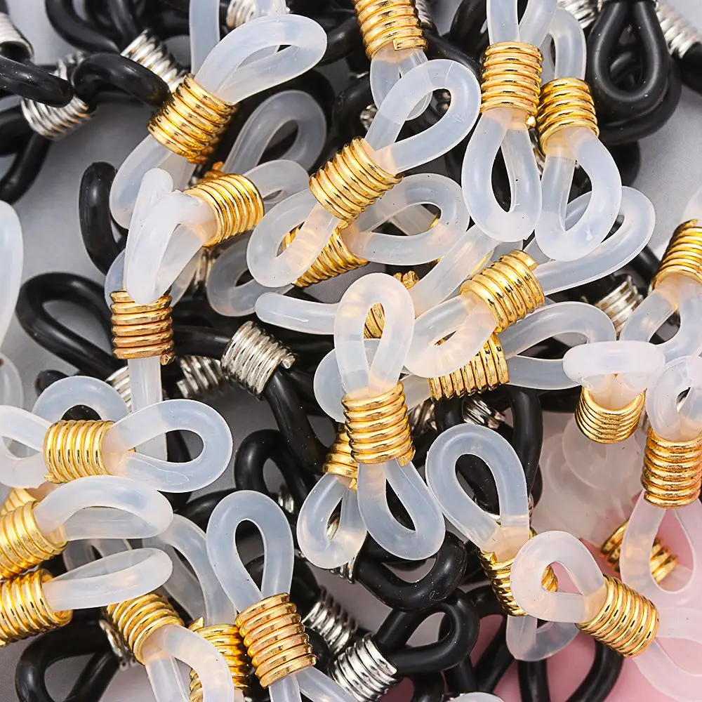 50PCS Adjustable Anti Slip Eyeglass Chain Ends Retainer Rubber Glasses