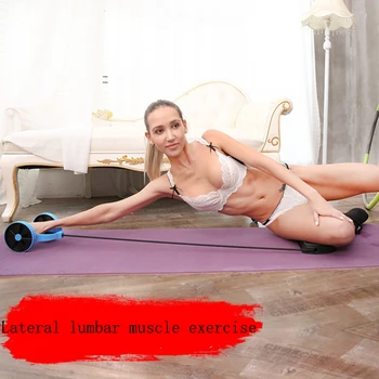 

AB Wheels Roller Stretch Elastic Abdominal Resistance Pull Rope Tool AB Roller for Abdominal Muscle Slimming Trainer Exercise