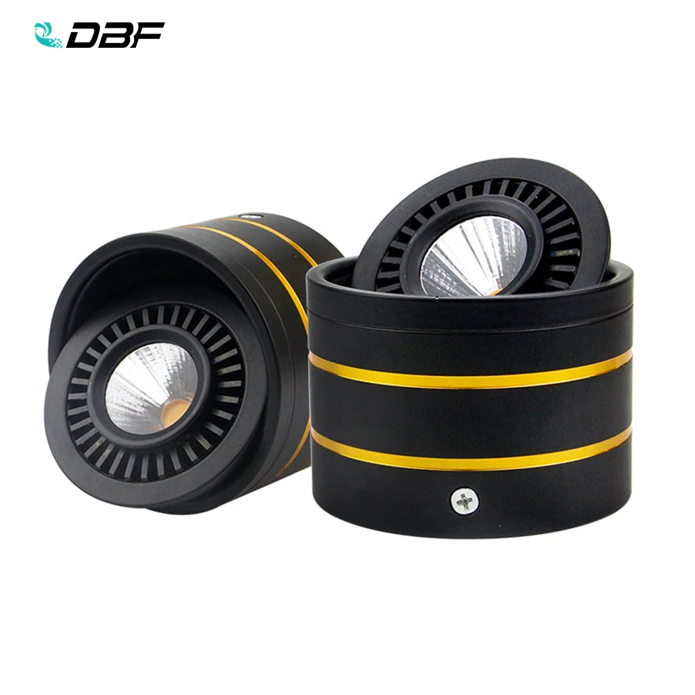 

[DBF]360 Degree Rotation LED COB Surface Mounted Downlight Dimmable 5W 7W 9W 15W LED Spot Light AC85-265V Home Indoor Lighting