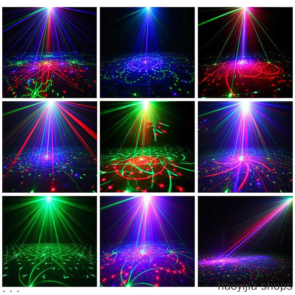 

New DJ Club Bar KTV Series LED Stage Light Audio LED Laser Projector RGB Party Light Show and Control LED Disco Light Effect