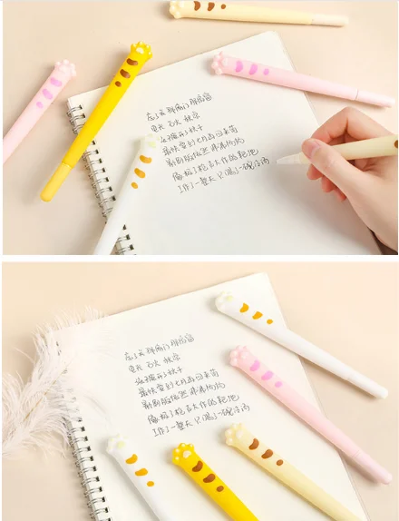 Gel Pen Wholesale Cute Cat Claws Soft Glue Neutral Pen Students Creative Pen Stationery Writing Tools 40pcs/Lot 0.5mm GP658