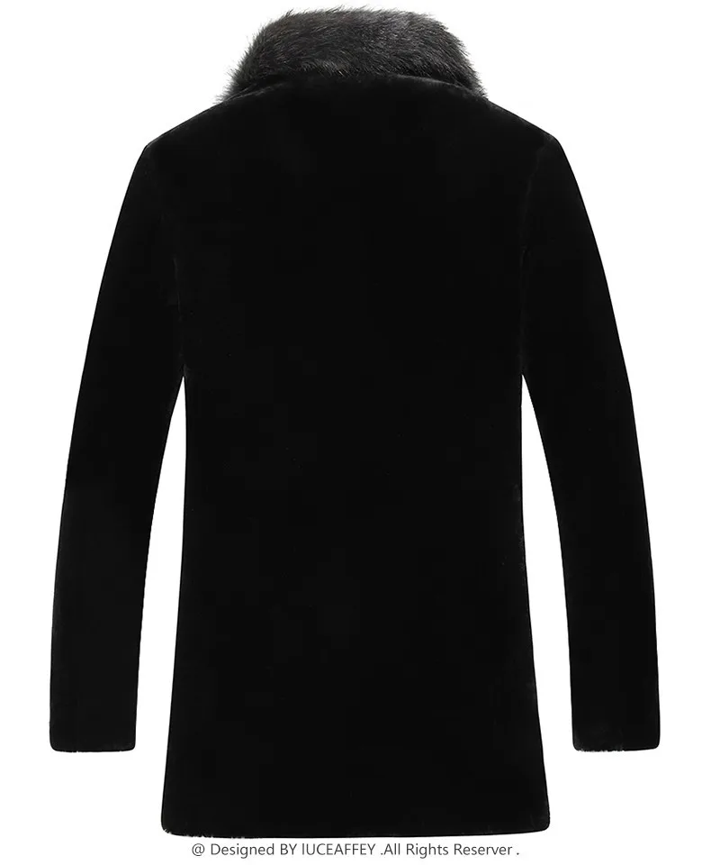 Шуба из настоящей овчины, мужская зимняя куртка, воротник из натурального меха енота, шерсть, шубы размера плюс 5xl LSY080870 MY1838