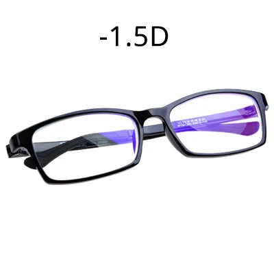 Ralferty TR90, оптическая оправа для очков с линзами для близорукости, для женщин, мужчин, студентов, маленькая оправа для очков, степень oculos-1,0 до-4,0 - Цвет оправы: Black -150D