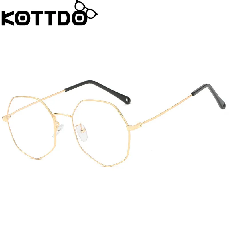 KOTTDO, Ретро стиль, полигон, оправа для очков, для женщин, классические, круглые оправы для очков, для мужчин, близорукость, оправа для очков