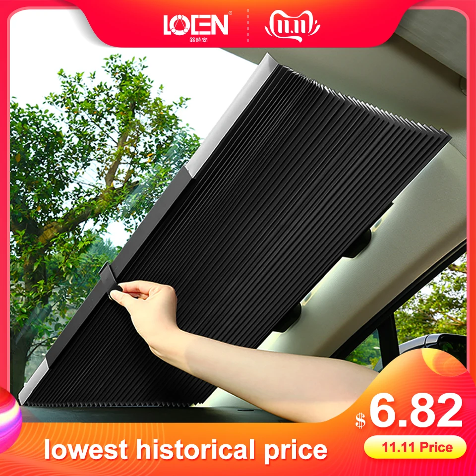 

Car Window Sunshade Retractable Windshield Sunshade Cover Shield Curtain Foldable Auto Sun Shade Block Anti-UV Car Window Shade