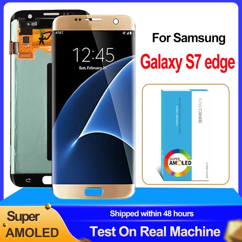 Genuine Samsung Galaxy S7 Edge G935 F White LCD Screen Digitizer Original 