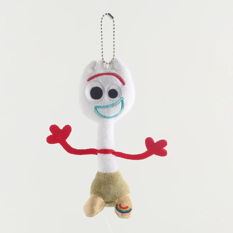 Movie Toy Story 4 Forky Soft Stuffed Doll Cartoon Mini Cute Plush Toys Key Chain Bag Accessories Car Keychain Christmas Gift