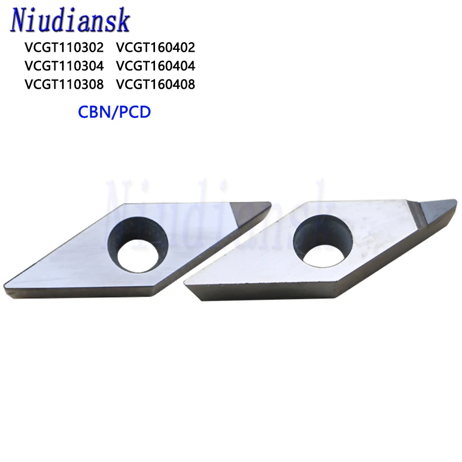 VCGT110302 VCGT110304 VCGT110308 VCGT160404 VCGT160408 Cbn Pcd Diamant Inserts Interne Draaigereedschap Cnc Draaibank Cutter Tool Blade