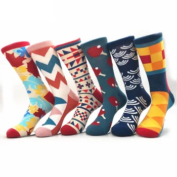 

Men Happy Crew Socks Unisex Funny Socks Combed Cotton Socks Personality Couple Gift Socks