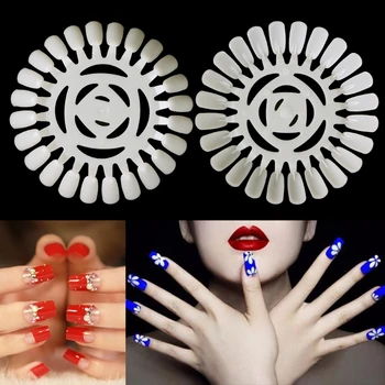 

Nail Bowl Shape Color Card 24 Grid Nail Oil Claw Shape Swatch Display Board Practice Swatch Nail Art Nail Mold