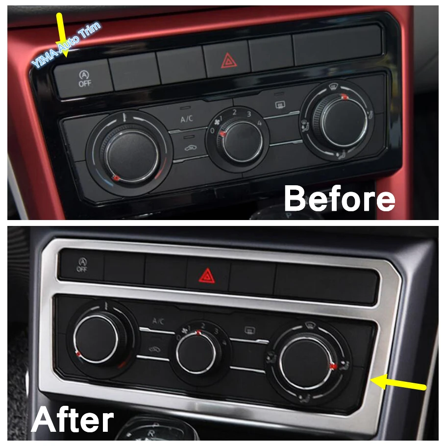 Window Switch Button / Head Light Adjust / Glove Storage Box Handle Buckle Cover Trim Fit For VW Volkswagen T-Cross 2019 - 2021