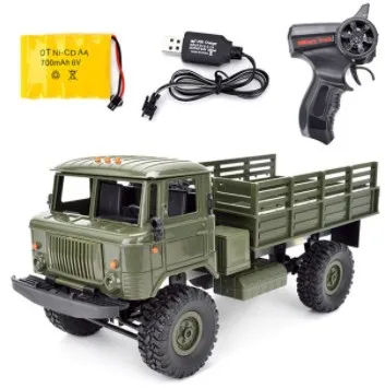 Зеленый WPL B-24 GAZ-66 1/16 пульт дистанционного управления военный грузовик 4 колеса внедорожный B24 WPL газ р/у модель автомобиля Дистанционное управление альпинистская машина - Цвет: Зеленый