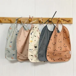 Bavoir imperméable pour enfants, vêtement en tissu pour garçons et filles, imprimé de dessin animé 