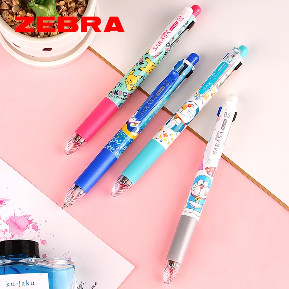 1 Japanese Zebra Limited Cartoon Multifunctional Gel Pen Mechanical Pencil 4+1 0.4/0.5mm Stationery for School Students