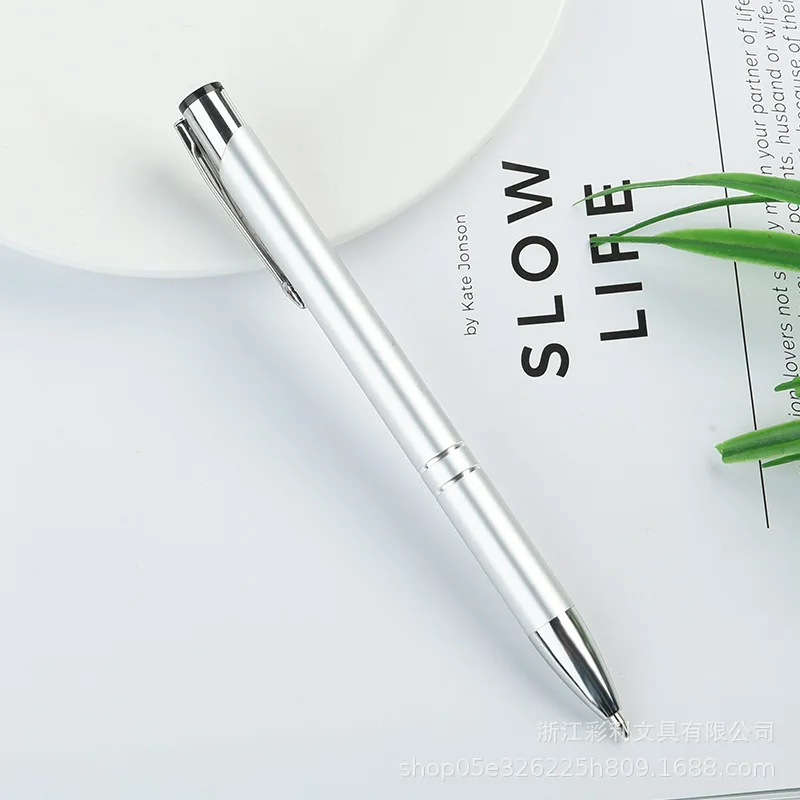 Металлическая шариковая ручка алюминиевая трубка пресс шариковая ручка офисные письменные принадлежности металлическая ручка