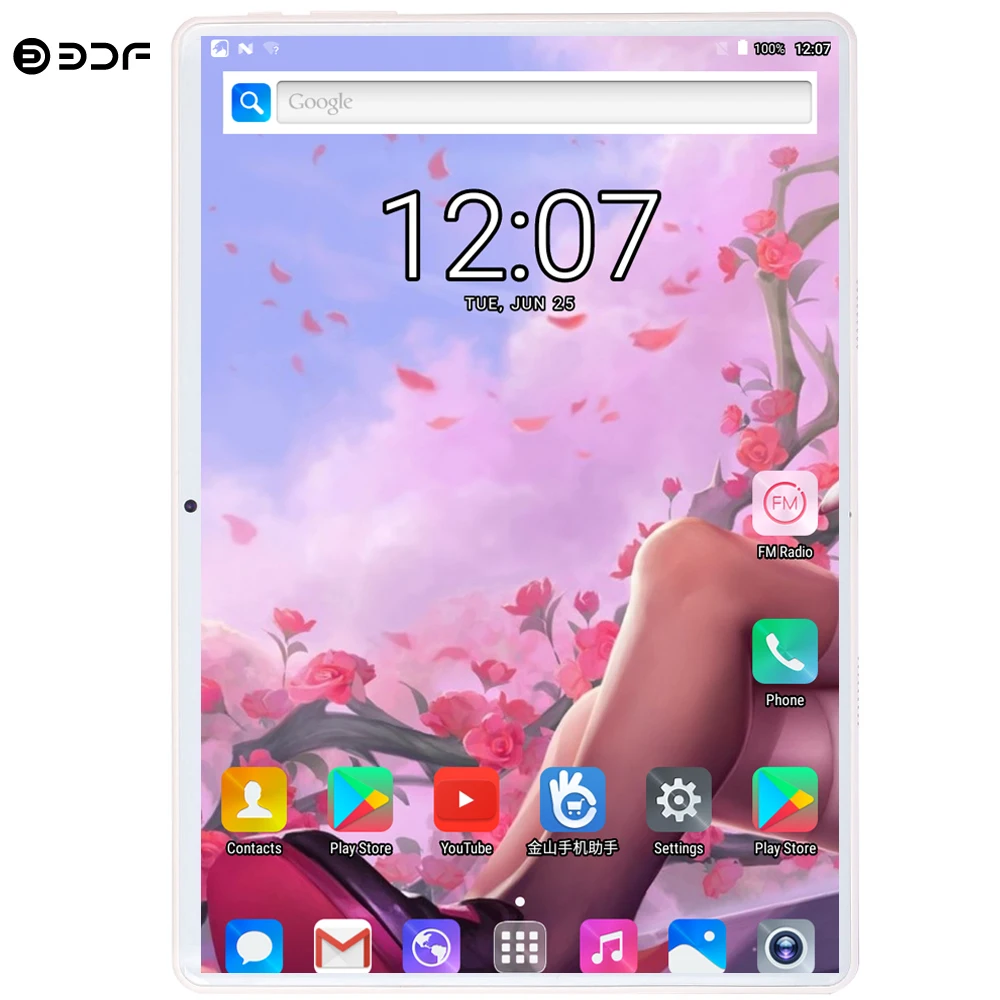 BDF супер закаленное 2.5D стекло 4G LTE 10 дюймов планшетный ПК десять ядер 8 ГБ ОЗУ 128 Гб ПЗУ 1920*1200 ips экран Android 9,0 ПК планшеты 10