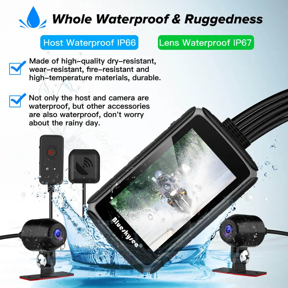 Видеорегистратор Blueskysea DV988 Pro с Wi Fi HD 1080P GPS 2 камеры| |