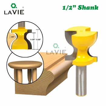 

LAVIE 1pc 12mm 1/2" Window Sill Door Pull Edge Router Bit C3 Carbide Tipped Edge End Mill Chair Stool Milling Cutters