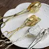 Food Tong Gold-plated Snack Cake Clip Salad Bread Pastry Clamp Baking Barbecue Tool Fruit Salad Cake Clip Kitchen Utensils ► Photo 2/6