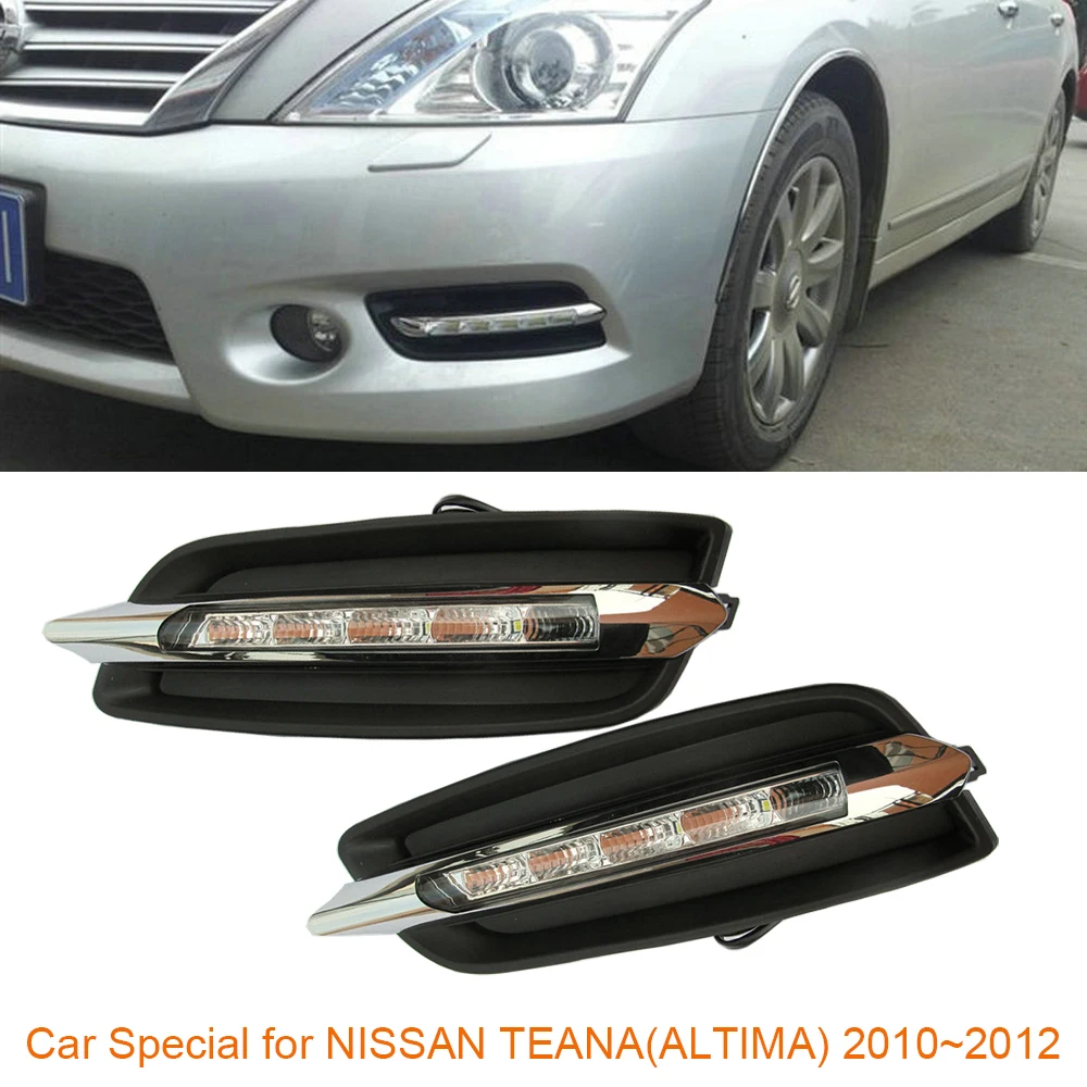 

ECAHAYAKU Car style DRL LED Daytime Running Light LED Day Light for car Special nissan teana altima 2010 2011 2012 fog lamp hole
