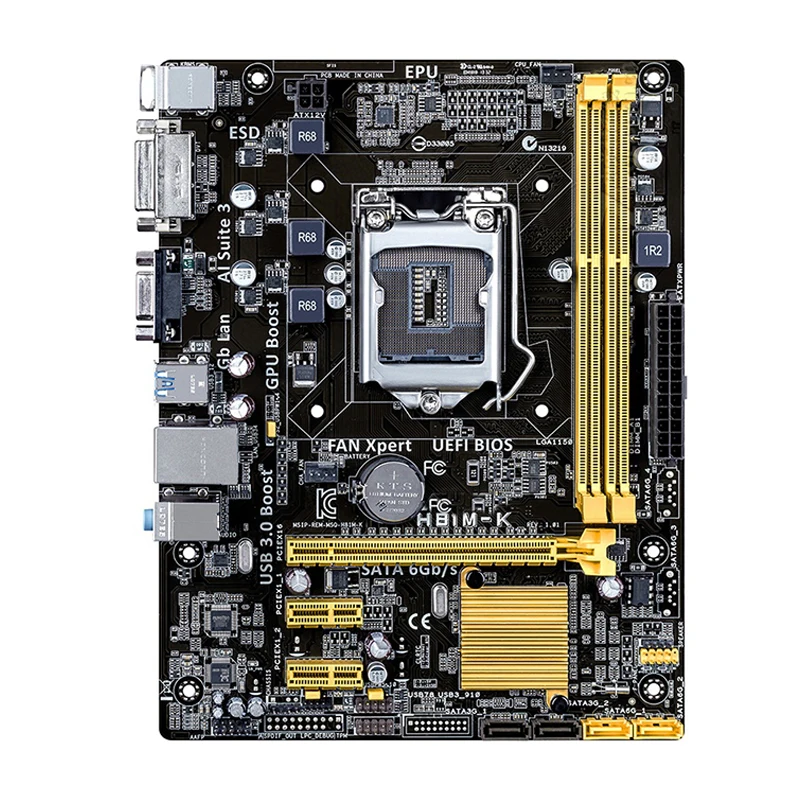 Материнская плата для настольных ПК ASUS H81M-K Чипсет Intel H81 LGA 1150 Micro ATX DDR3 16GB SATA3.0 USB2.0 тестовая неповрежденная