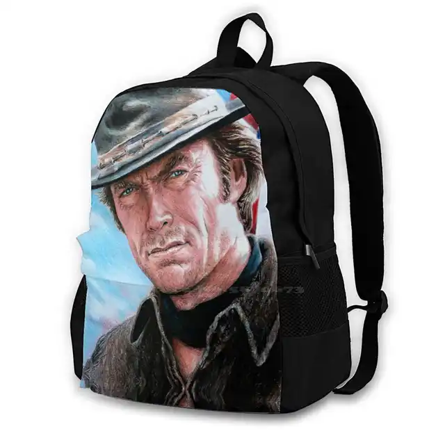 Clint Eastwood American Icon Fashion Bags Travel Laptop Backpack