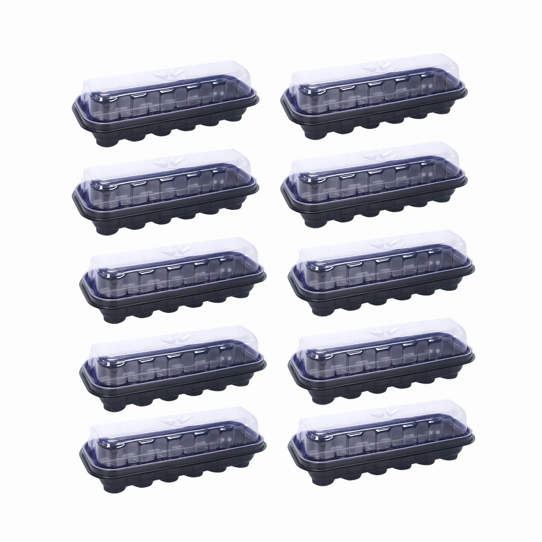 

10Pcs/set 2 In 1 Sowing Nursery Pot Seedling Tray with 12 Holes