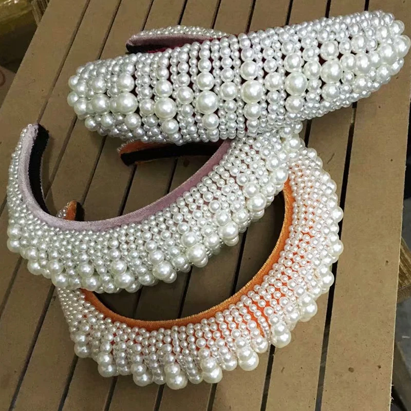 Диадемы на заказ в стиле барокко широкая бархатная повязка для волос ручной