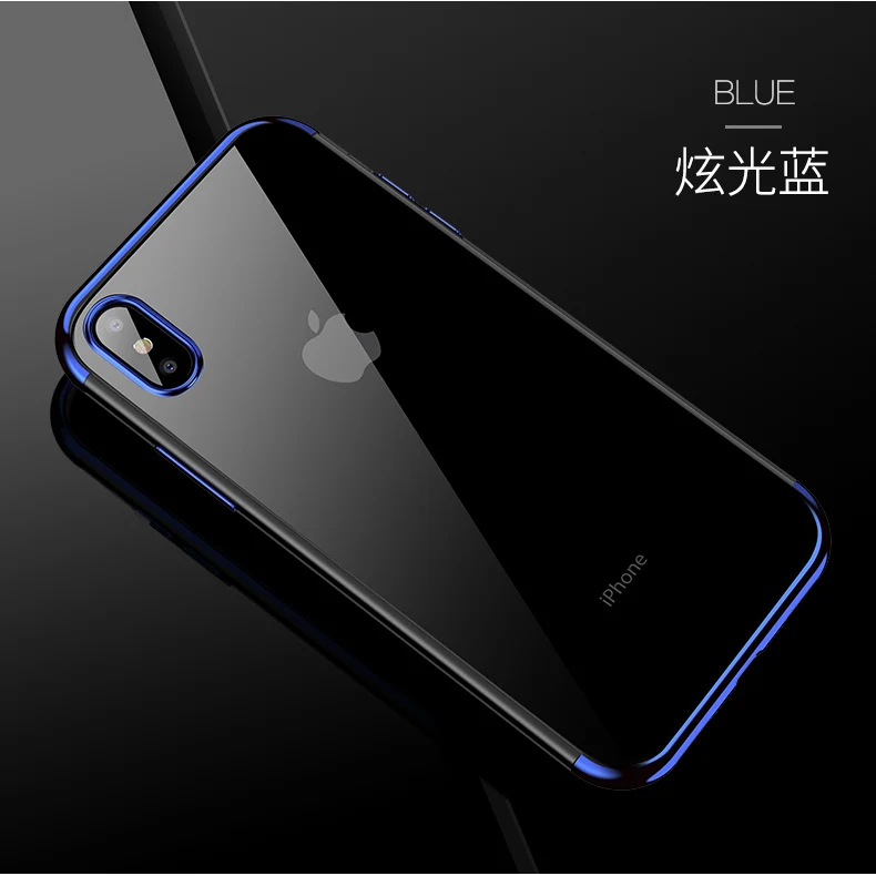 Цветной прозрачный противоударный чехол для телефона iPhone 11, 11Pro, X, XS, XR, XS, Max, 8, 7, 6, 6S Plus, Мягкий защитный чехол из ТПУ