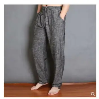 

Mens Retro Linen Drawstring Casual Loose Harem Pants Baggy Trousers Hot Sale New