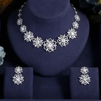 

Jewelry Sets Earring Necklace Luxury Wedding Bridal Women Fashion & Costume Jewelry sets Cubic Zirconia