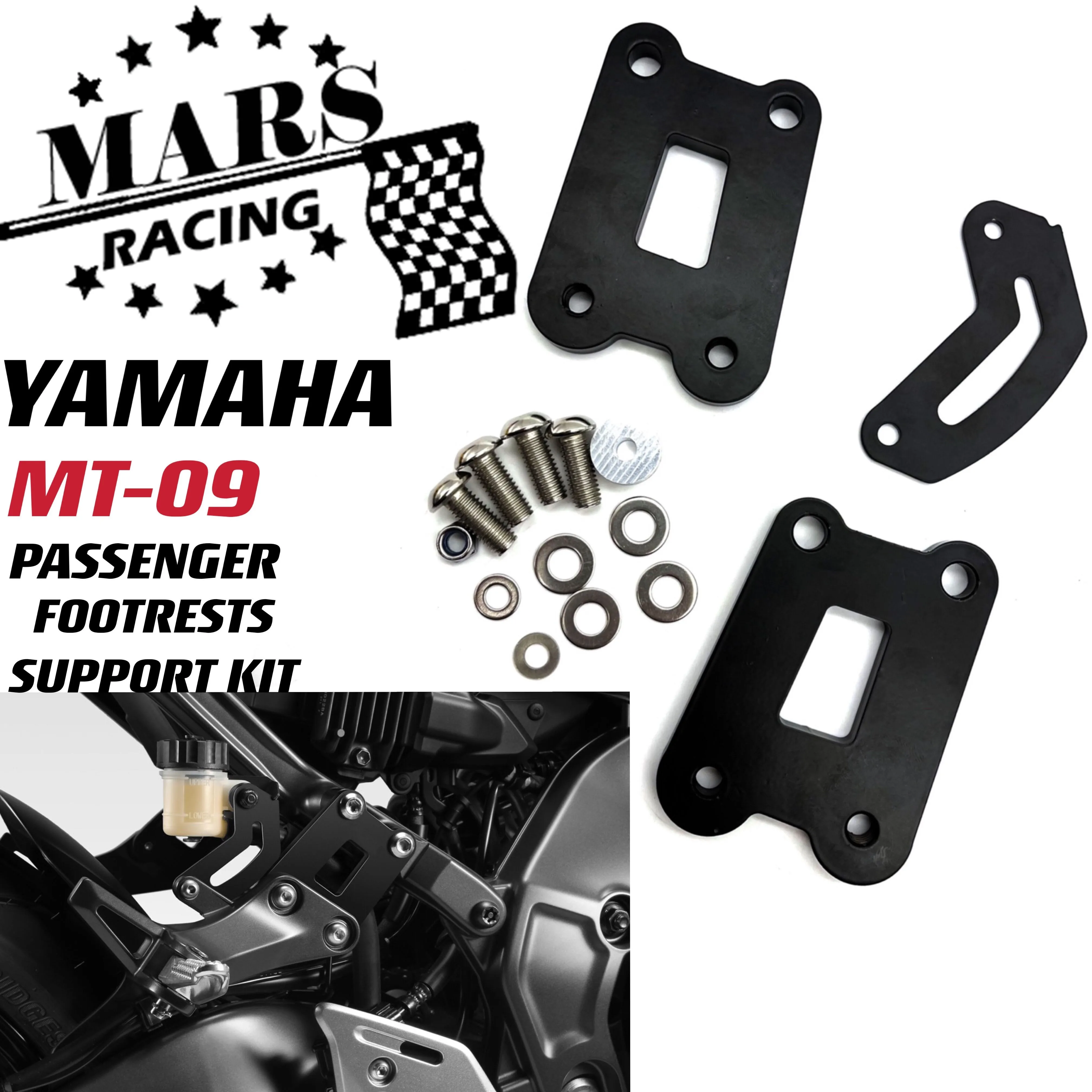 

Motorcycle EVO Passenger Footrests Supports Kit Rear Pedal Lowering Kit Fit For YAMAHA MT09 2021 FZ09 MT-09 mt09 2021