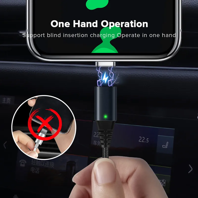 GETIHU 2.4A Магнитный кабель для iPhone XS MAX XR X 8 7 Магнитный Тип C Быстрая зарядка для Xiaomi Micro usb type-C шнур для мобильного телефона